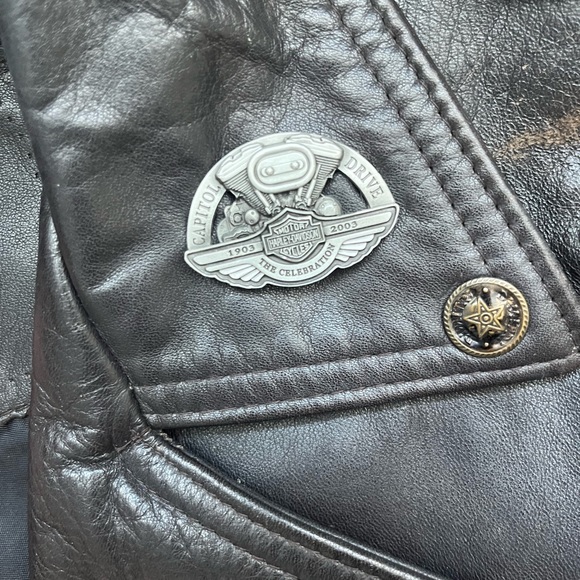 Vintage custom made leather motorcycle jacket - Picture 4 of 7